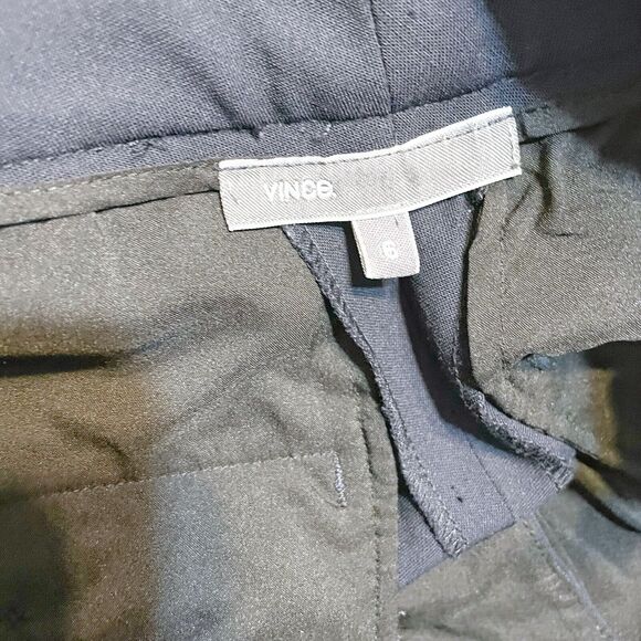 VINCE Navy Tuxedo Side Stripe Dress Pants women's size 6 Trousers Wool - Picture 5 of 8